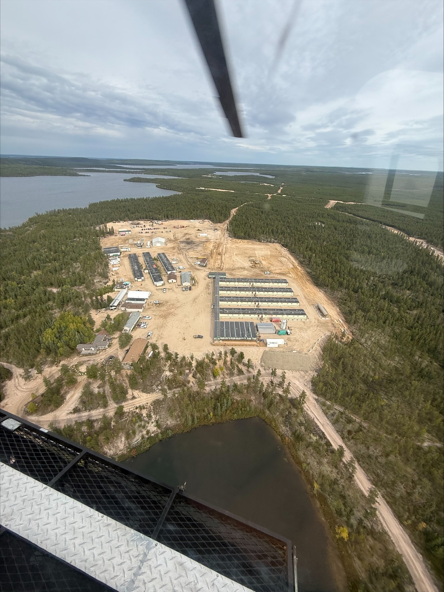 Boreal forest aerial view northern Canada